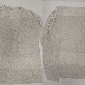 Dex Open Front Longline Cardigan Sweater Marled Oatmeal Cream Tan Size 3X